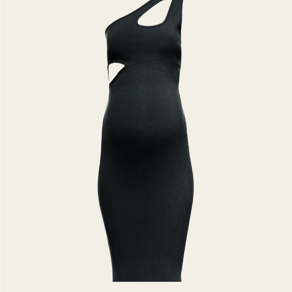 New BUMPSUIT Sculpting Rib Cut Out Maxi Dress black - Size S - BNWT